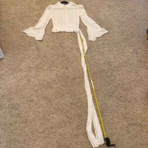 Elisabeth’s Franchi long tie belt blouse. No tags. Never worn